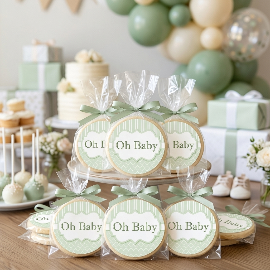 Green Oh Baby Trellis Cookies