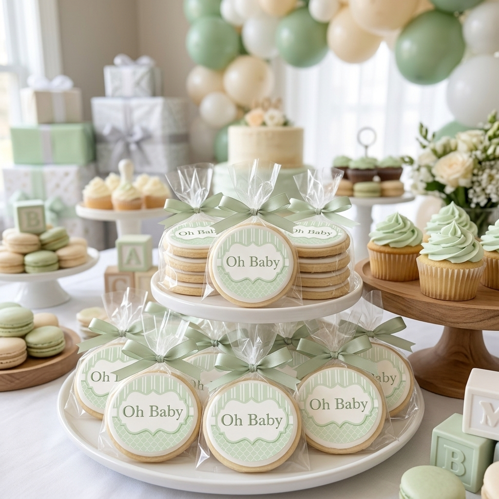 Green Oh Baby Trellis Cookies