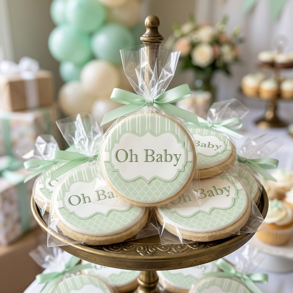 Green Oh Baby Trellis Cookies