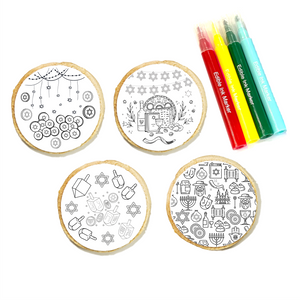 Hanukkah Cookie Coloring Kit 4-Pack