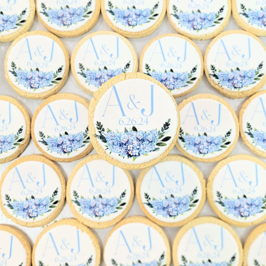 Blue Hydrangea Cookies