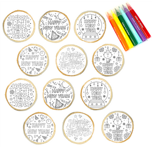 New Year Cookie Coloring Kit