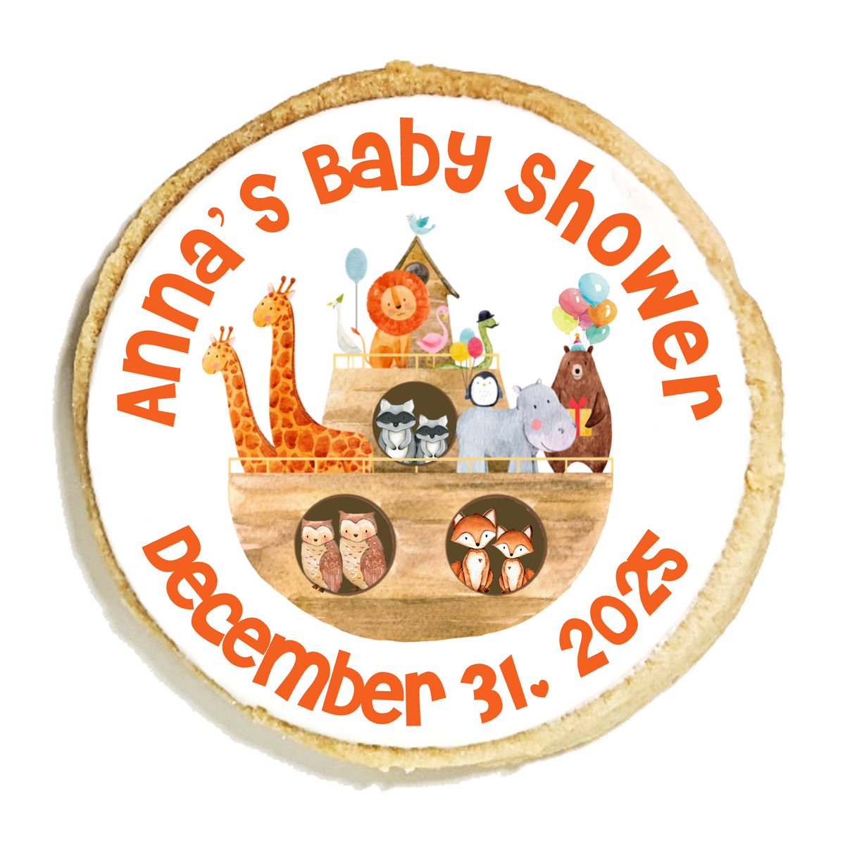 Noah's Arc Baby Shower Cookies