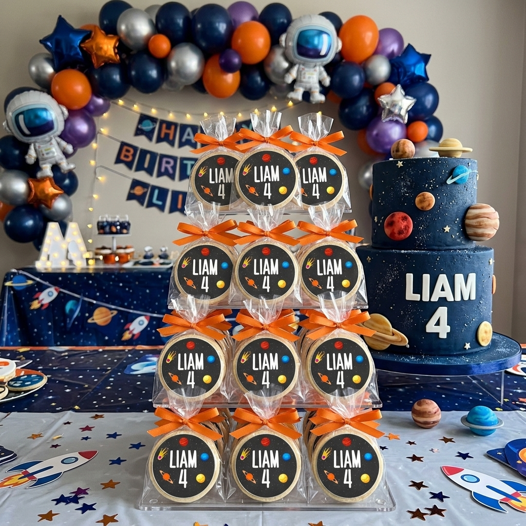 Outer Space Birthday Cookies