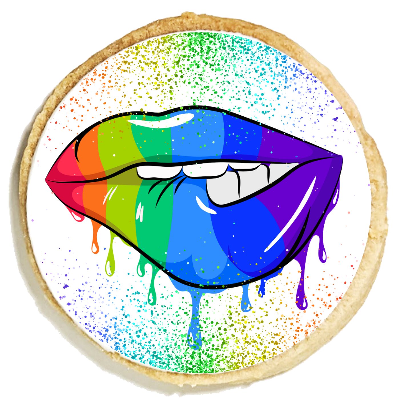 Rainbow Lips Pride Cookies
