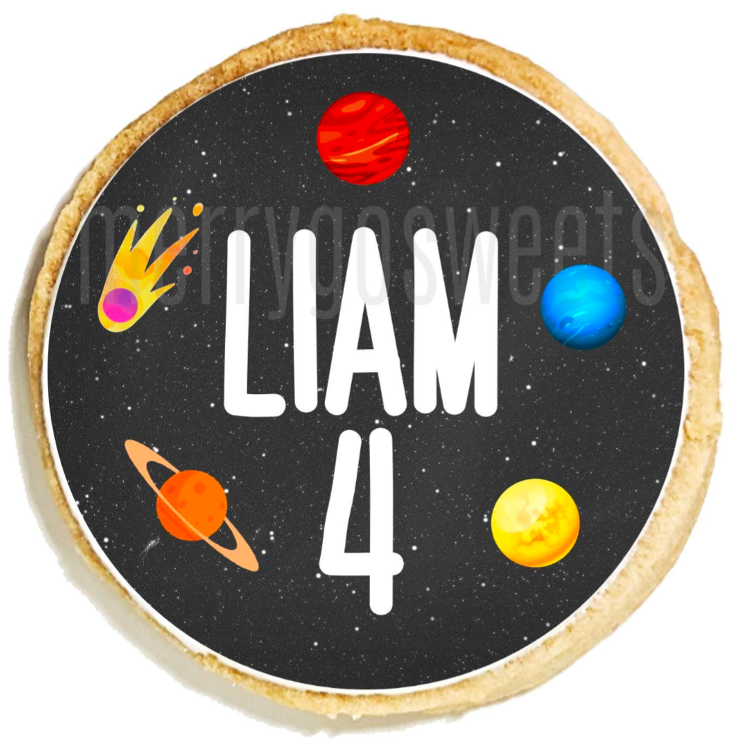 Outer Space Birthday Cookies