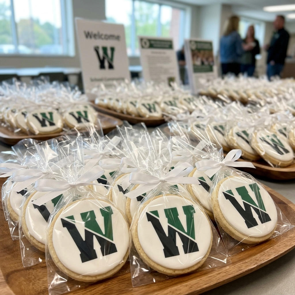 School Logo Cookies