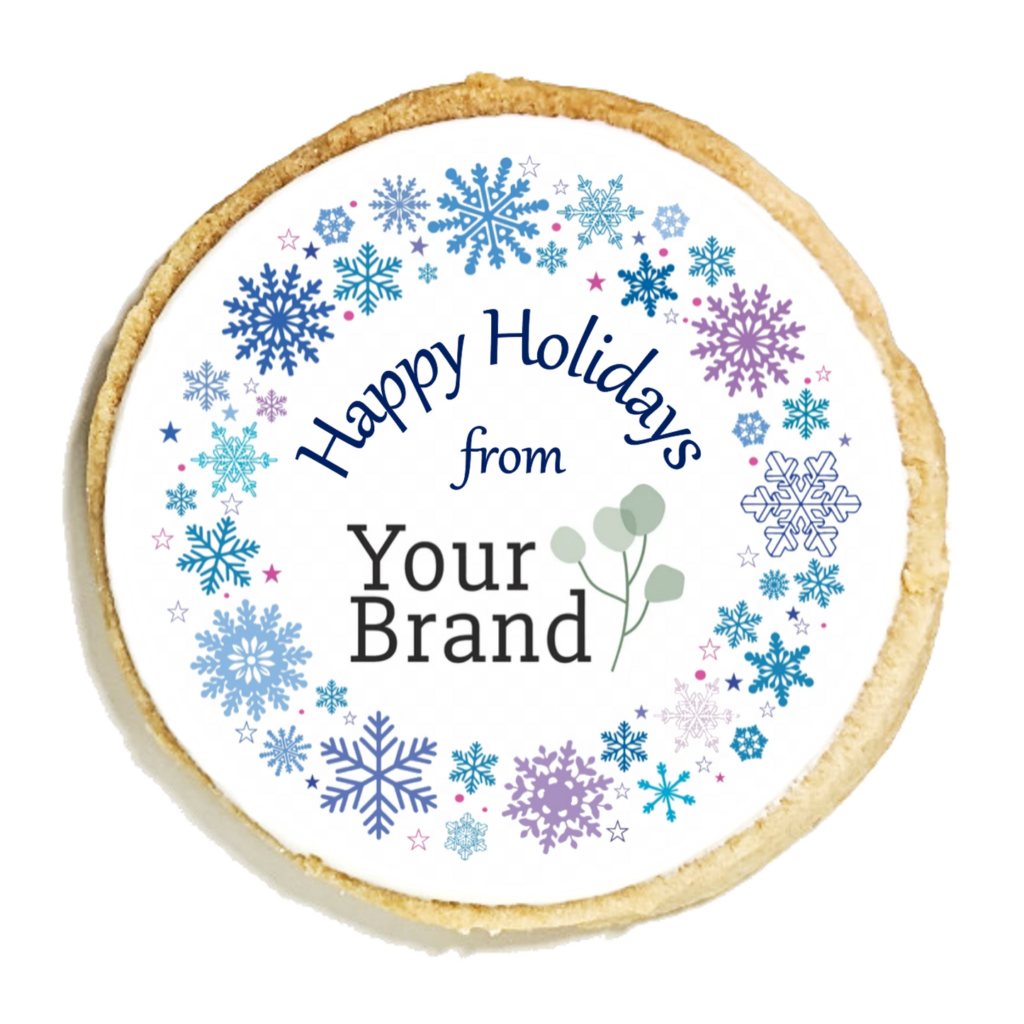 Holiday Snowflake Logo Cookies