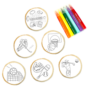 Sports Cookie Coloring Kit 6-Pack