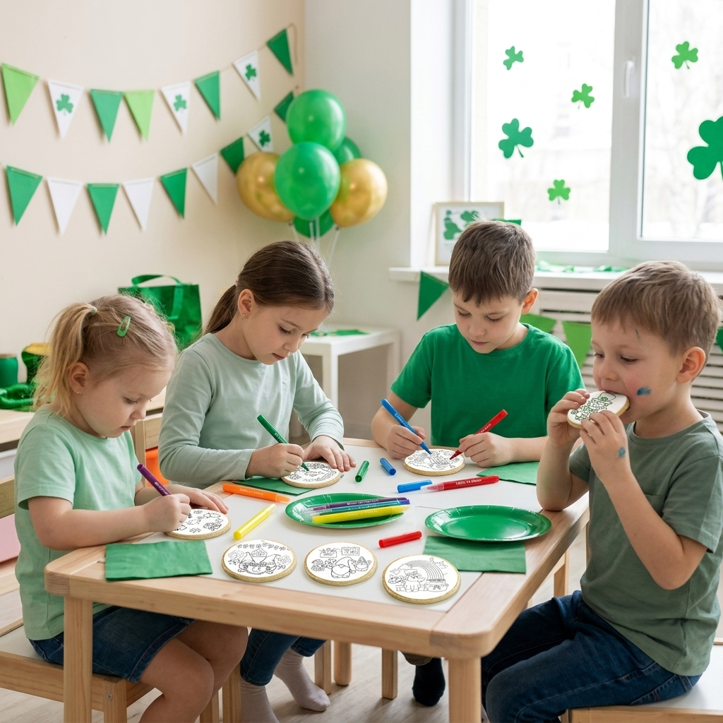 St. Patrick's Day Cookie Coloring Kit 6-Pack