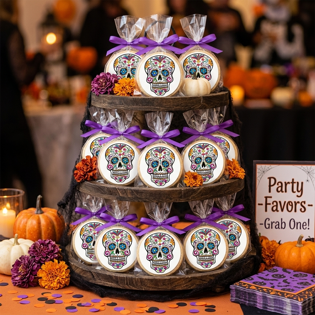 Halloween Sugar Skull Cookies