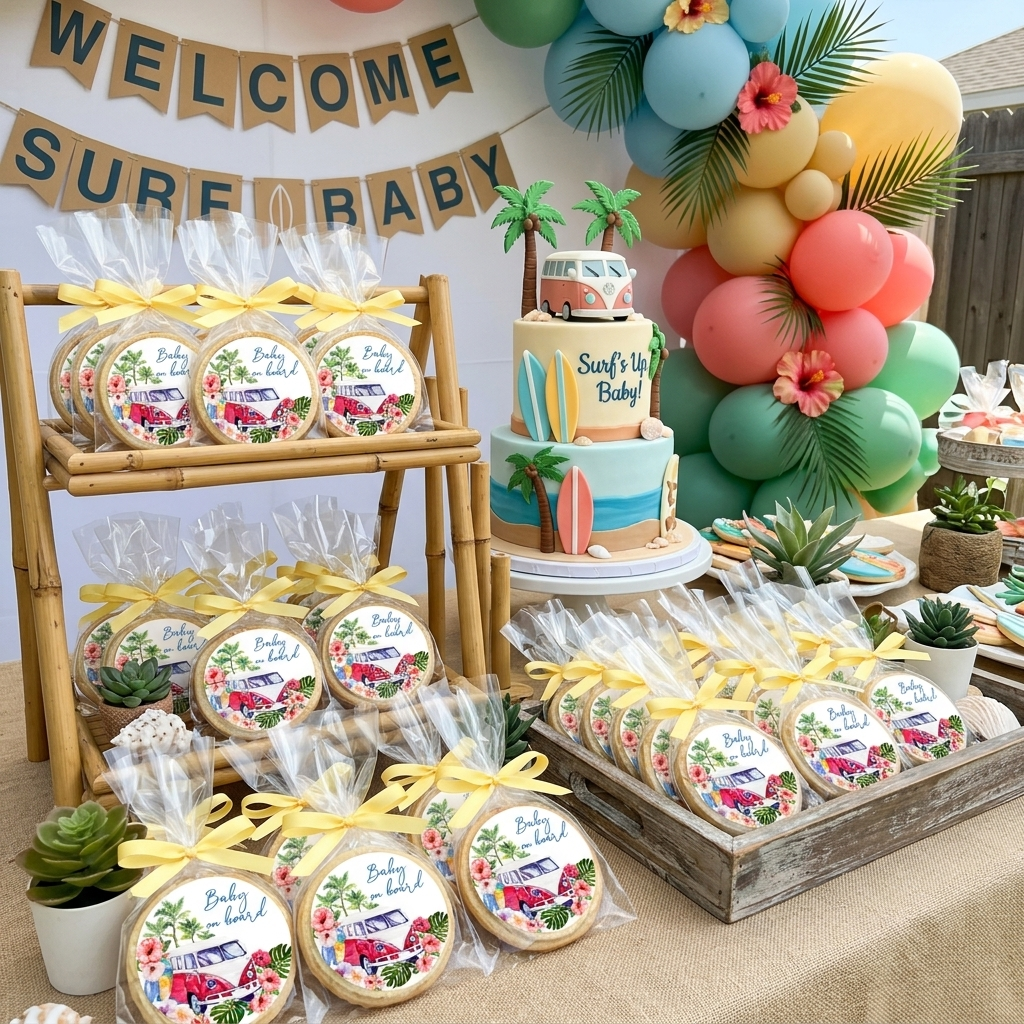 Surf Baby On Board Cookies