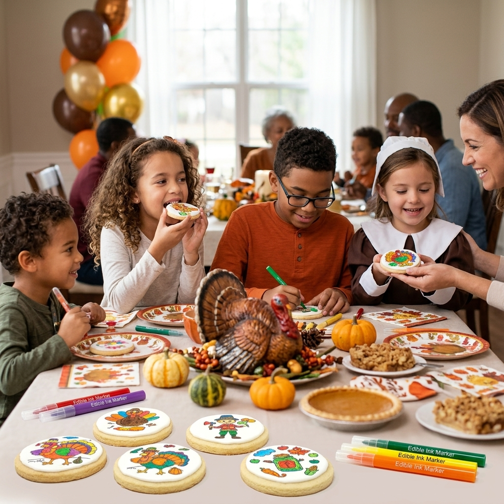 Thanksgiving Cookie Coloring Kit 6-Pack