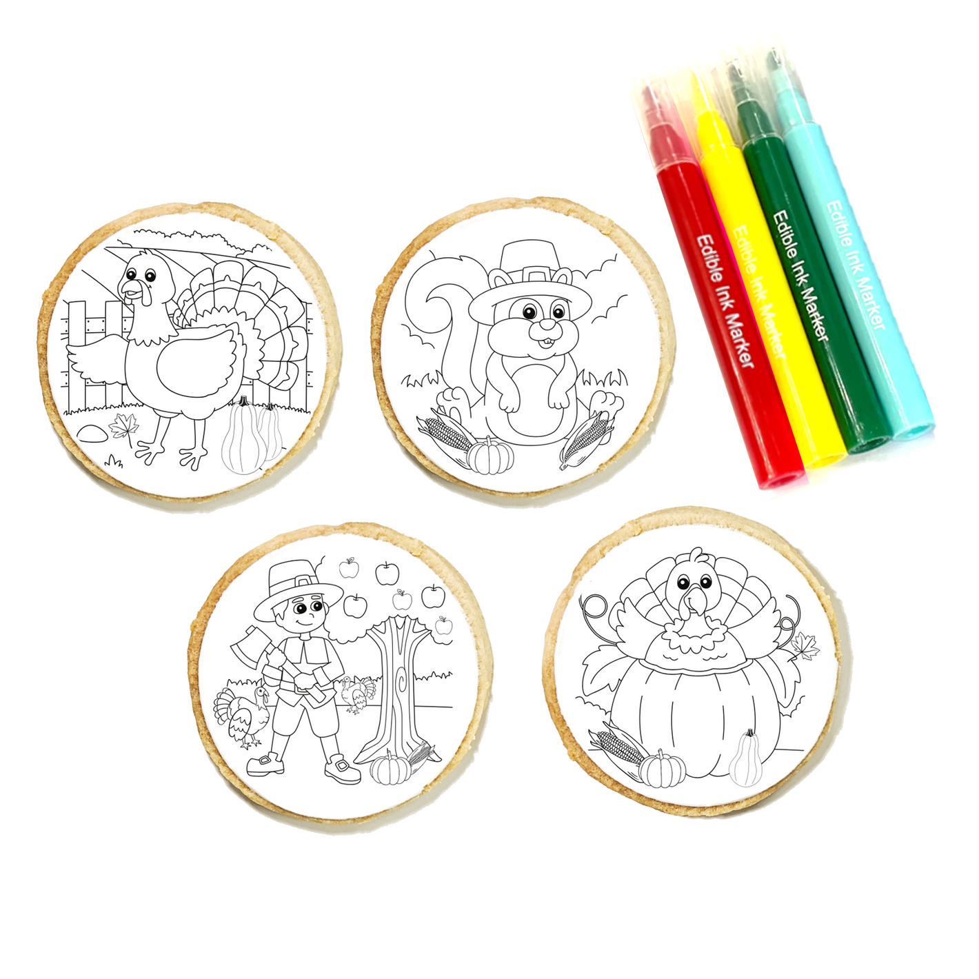 Thanksgiving Cookie Coloring Kit