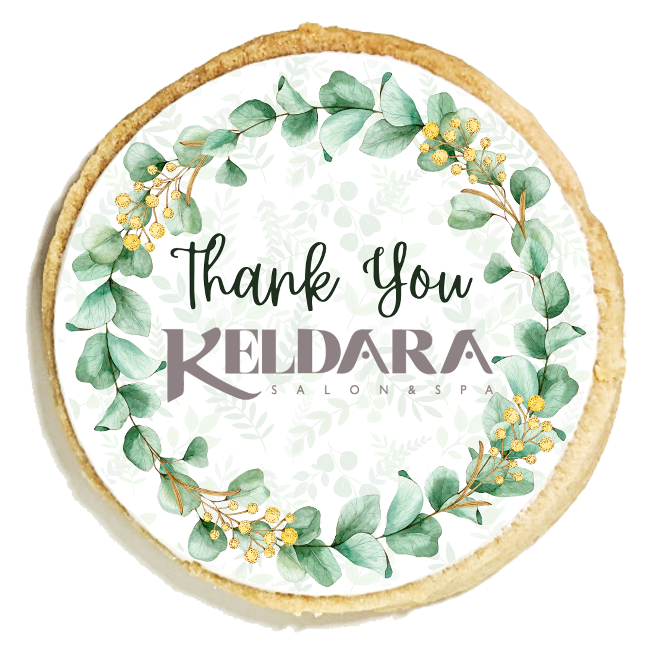 Thank You Logo Greenery Cookies