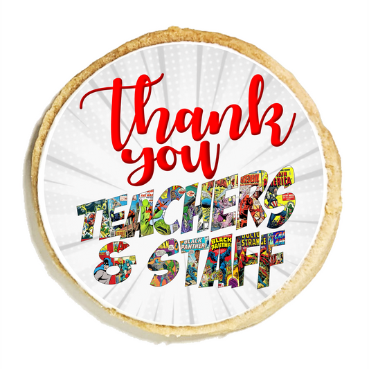 Thank you Teachers and Staff Comic Cookies