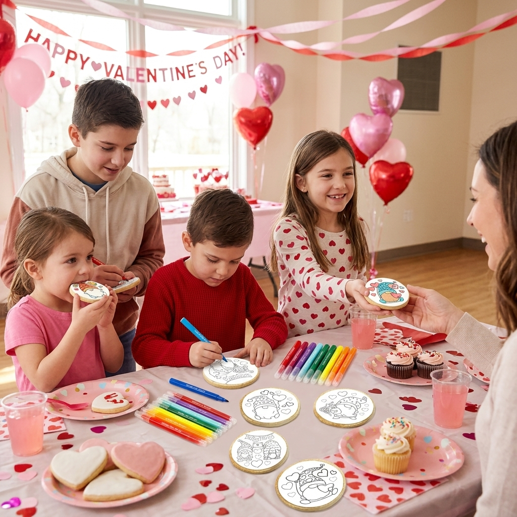 Valentine's Cookie Coloring Kit 6-Pack