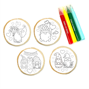 Valentine's Cookie Coloring Kit 4-Pack