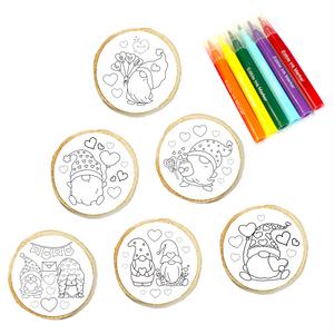 Valentine's Cookie Coloring Kit 6-Pack