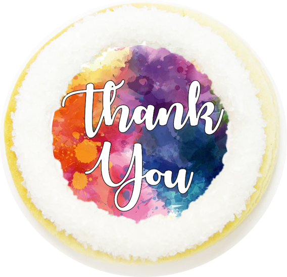 Watercolor Thank You Cookies