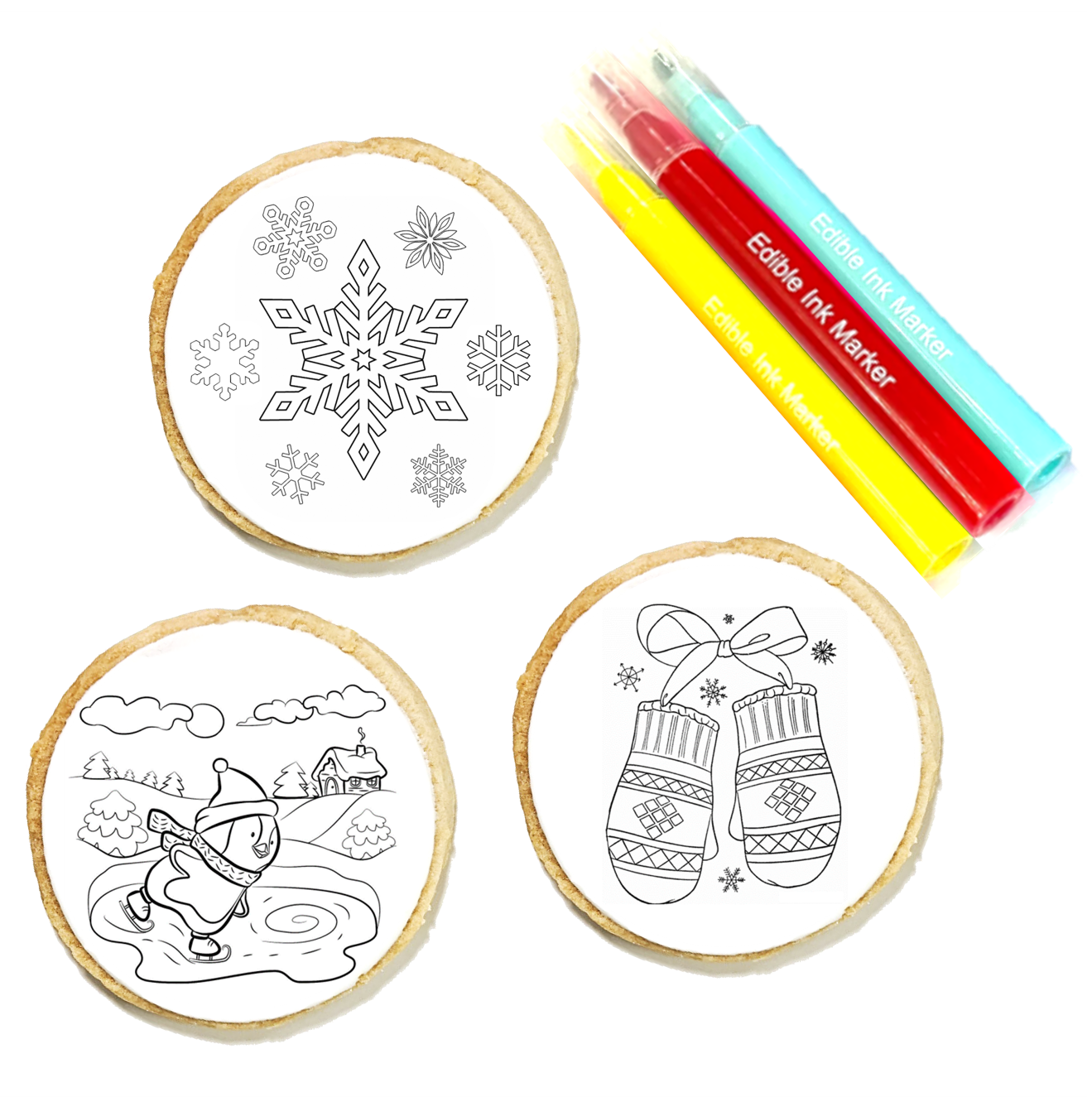 Winter Cookie Coloring Kit