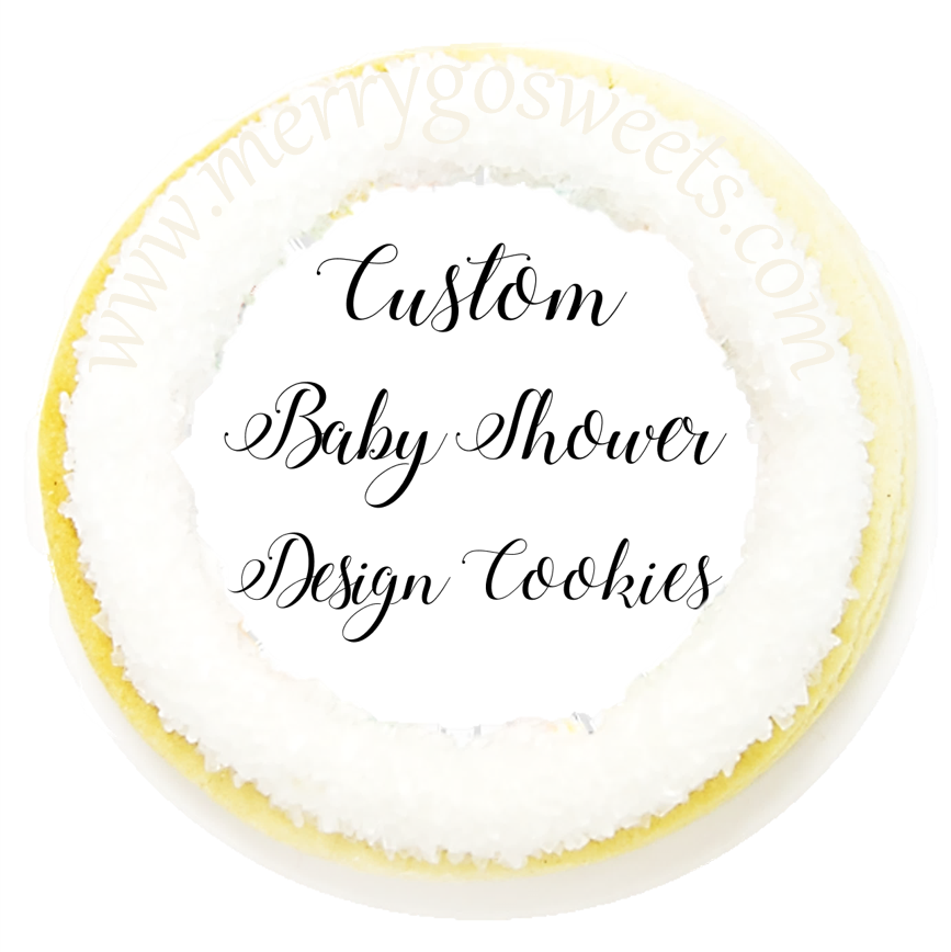Custom Baby Shower Design Cookies (1 Dozen)