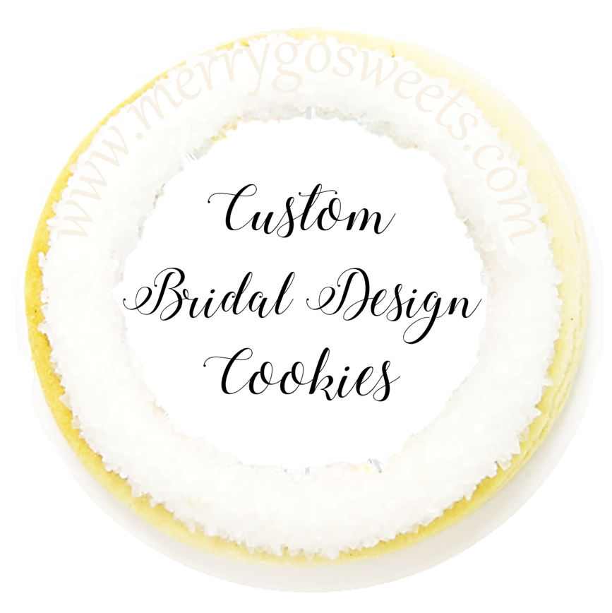 Custom Bridal Design Cookies (12)