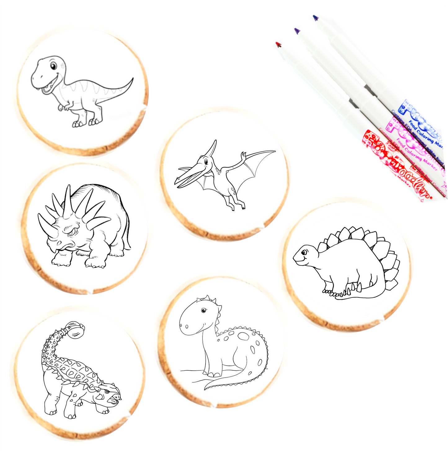 Dino Cookie Coloring Kit