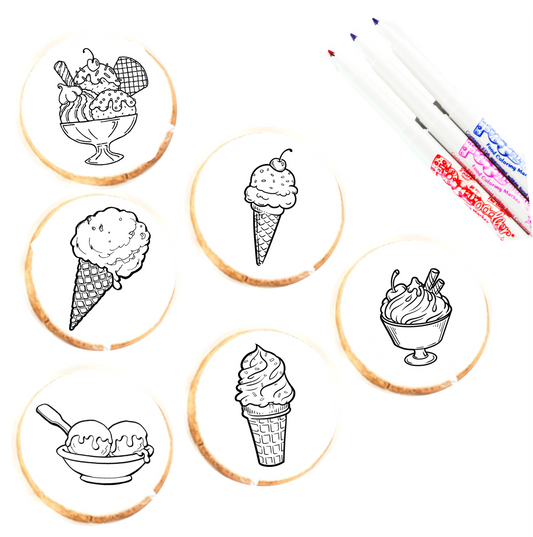 Ice Cream Image Cookie Coloring Kit