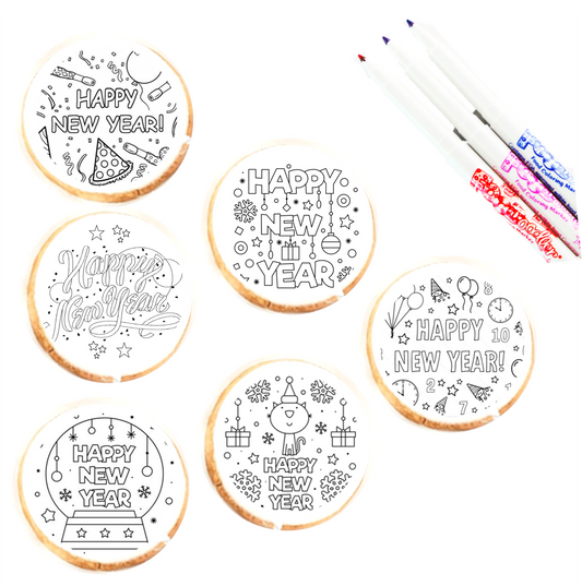 New Year Cookie Coloring Kit