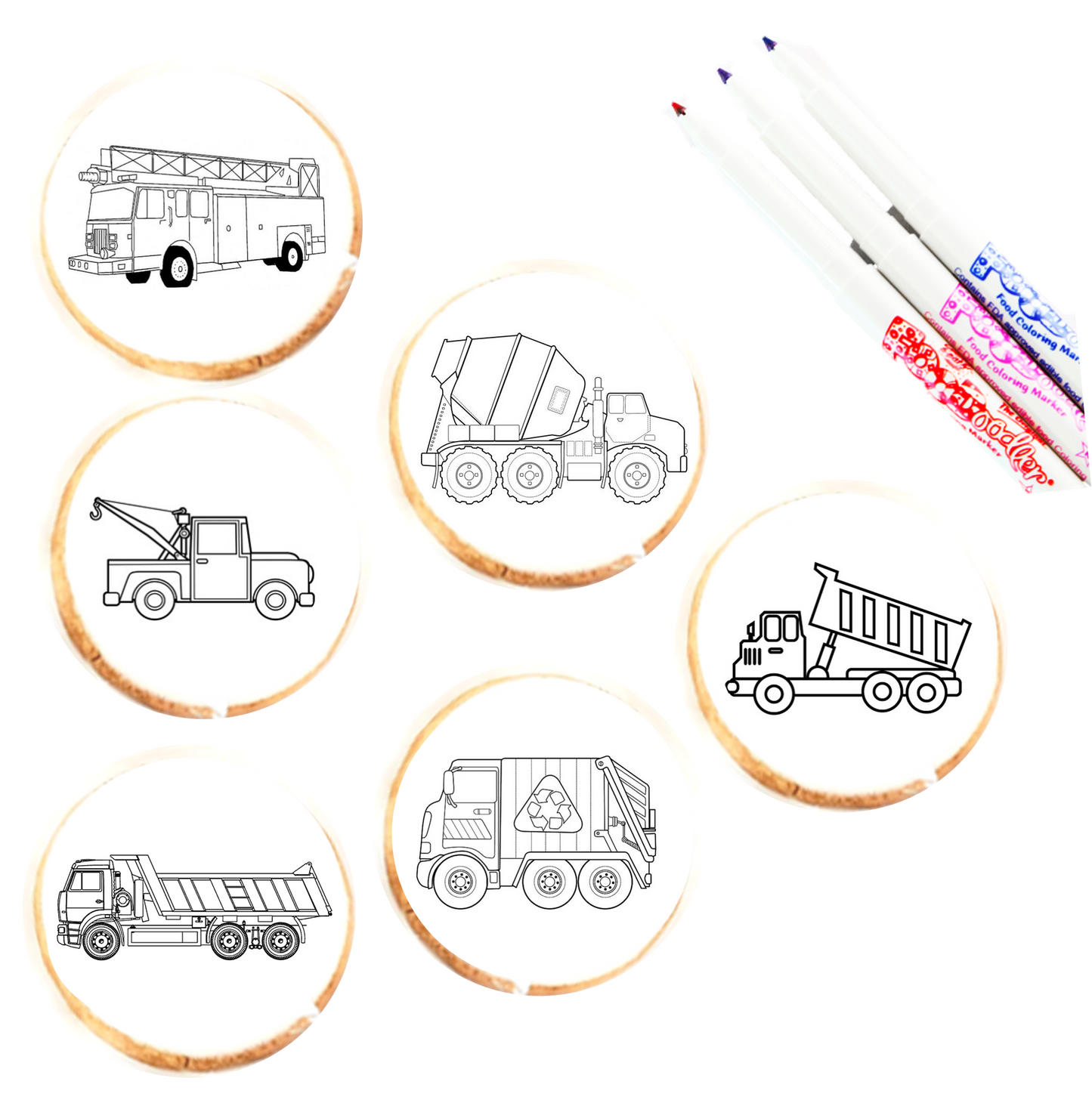 Truck Cookie Coloring Kit