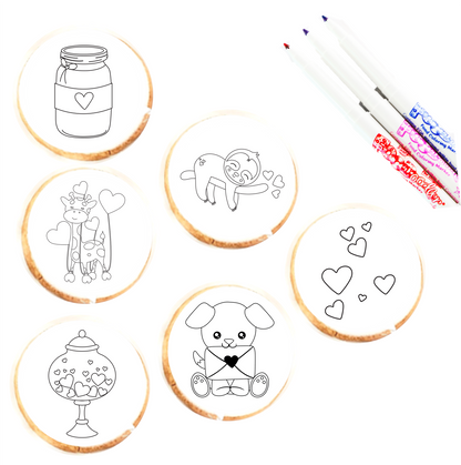 Valentine Cookie Coloring Kit