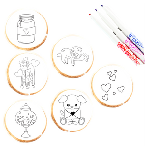 Valentine Cookie Coloring Kit