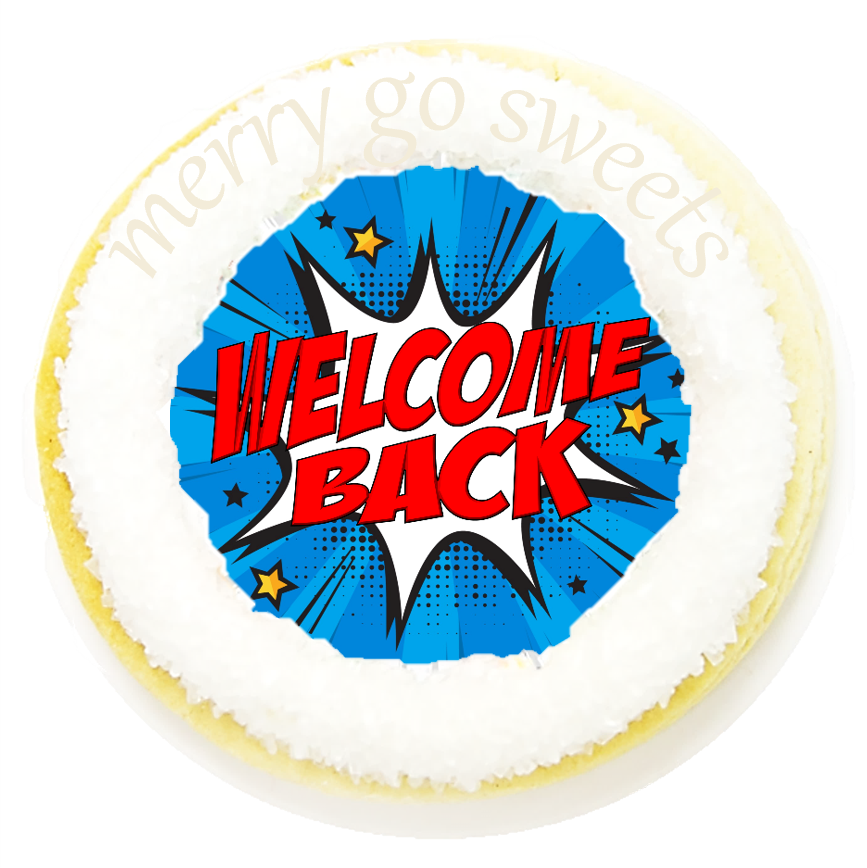 Welcome Back Comic Cookies (1 Dozen)