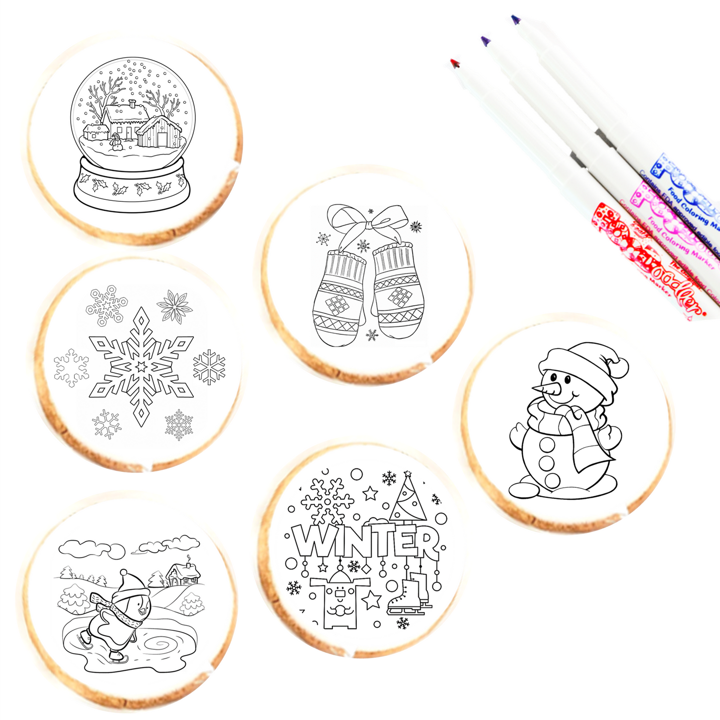 Winter Cookie Coloring Kit